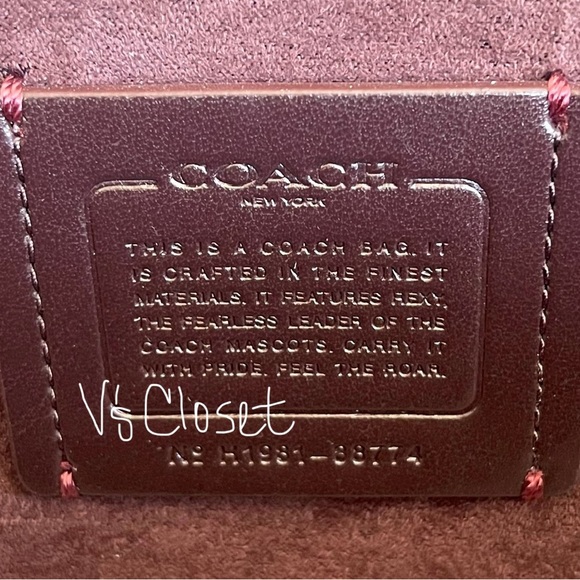 ❤️2019 Coach Leather Tote Rexy with Carriage Macy’s Exclusive - Picture 8 of 11